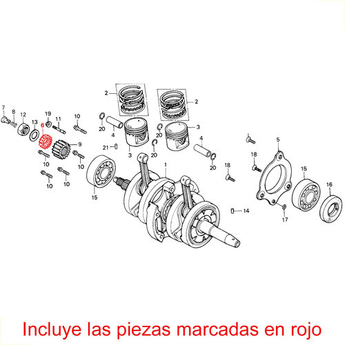 Engranaje Impulsador De Bomba Aceite Para Honda Cb 250 1