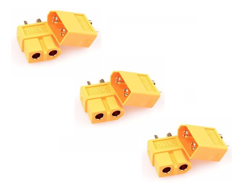 Set 3 Juegos Conectores Xt60 X T 60 Macho/ Hembra Originales 0