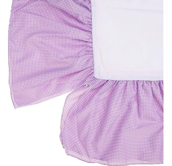 Muñeca Bebé Vichy / Falda De Cuna De Retazos Con Ojales / Vo 1