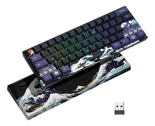 Teclado Videojuegos Mecánico Al 60% Inalámbrico Mac Windows 0