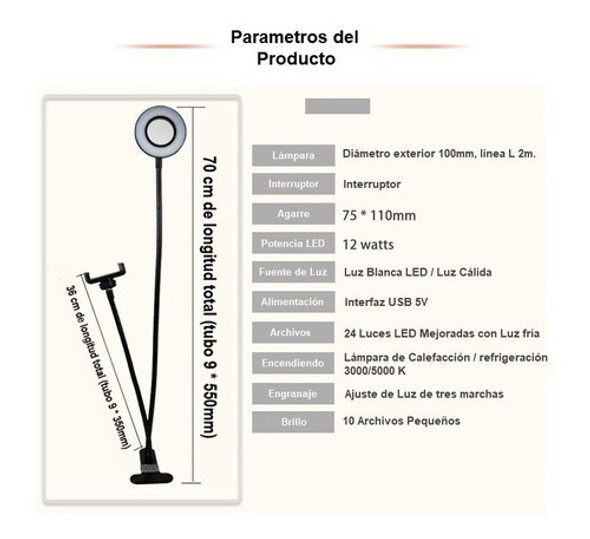 Aro De Luz 9cm Con Pinza (tiktok) Aro-1 Tu Lugar Store 1