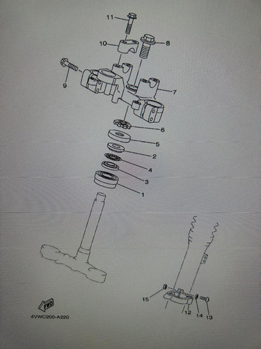 Ruleman Dirección Inf. Yamaha Xtz-250/xt 225 Sherow Pieza 1 1