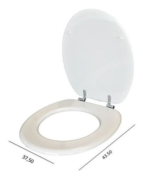 Tapa Inodoro / Water / Wc Mdf Laqueado - Herrajes Metal 1