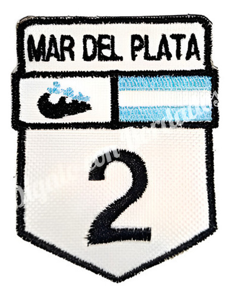 Aplique Bordado Ruta Argentina 2 Mar Del Plata Parche Moto 1