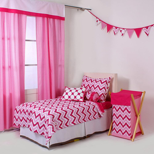 Bacati - Colección Mixnmatch Ikat Chevron Rosa Para Bebés/ni 1