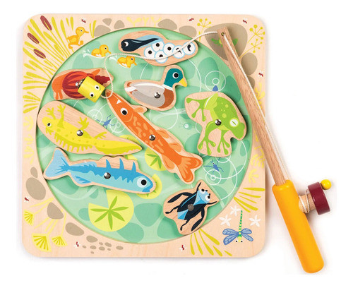 Pescando Estanque Tender Leaf Aventura Juego Madera Niño Tx 0