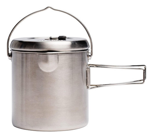 Olla De Acero Inoxidable Para Camping, Capacidad 1800 Ml 0