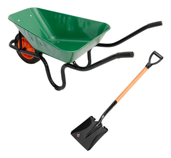 Carretilla 130kg Rueda Maciza Pala De Palear Acero Universal 1