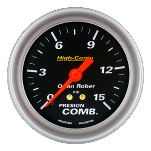 Reloj Orlan Rober Presion De Combustible 66mm Negro 0