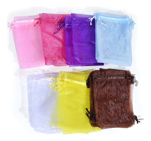 Bolsa De Organza Fucsia 13x18 Pack X10 - Goldin Papelería 0