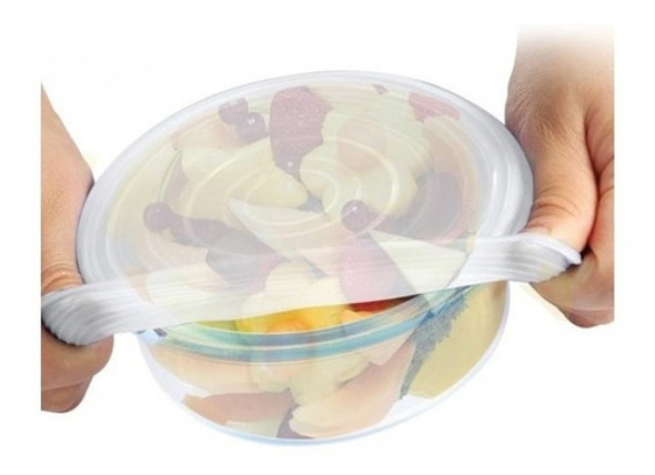 Tapas Silicona X6 Redondas Reutilizables Bowl Comida Pack X3 1