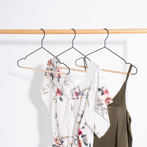 Percha De Metal Con Barral De Madera Pack 50 Unid 1