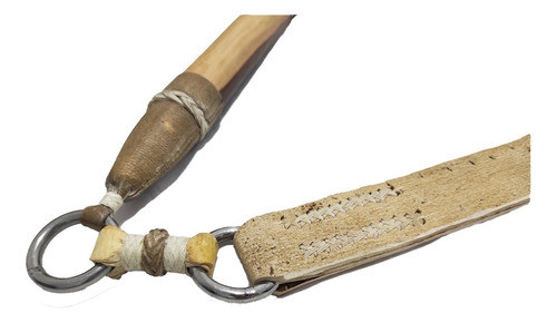Rebenque Cabo Madera Pulida 2arg Cuero Machito Apero Recado 1