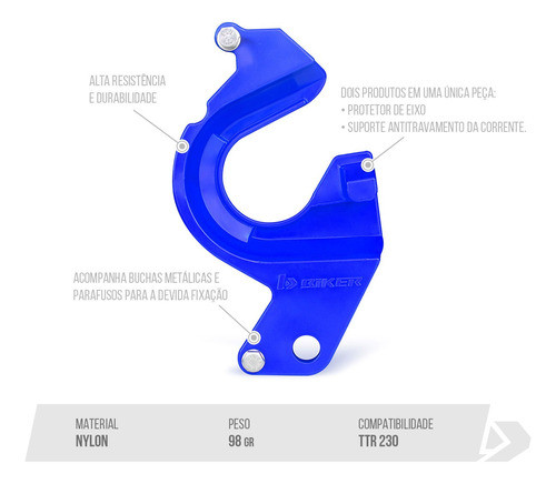 Cubre Piñon Cadena Honda Yamaha Ttr 230 Azul Biker 1