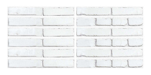 Vinilo Decorativo Pared [7pd1g2sz] Brick Blanco 1