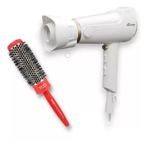 Secador De Pelo Turbo 360 Silfab + Cepillo Brushing 32mm 0