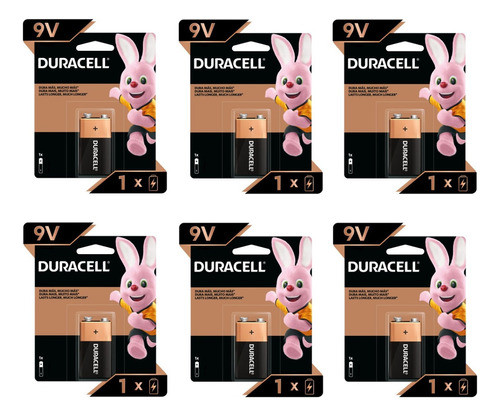 Duracell Bateria 9v Pack X 6 Unidades 0