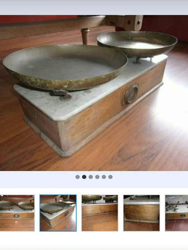 Antigua Balanza Mesada Mármol Platos Bronce(maldonado) Envío 1