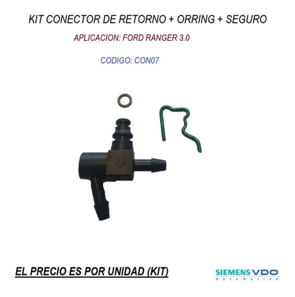 Kit De Conector De Retorno De 2 Via Para Inyector Ranger 3.0 1 Kit De Conector De Retorno De 2 Via Para Inyector Ranger 3.0 1