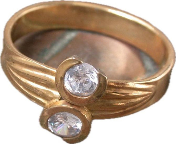 Anillo Enchapado Oro 18k Español Circonias Exce Luli Calidad 0