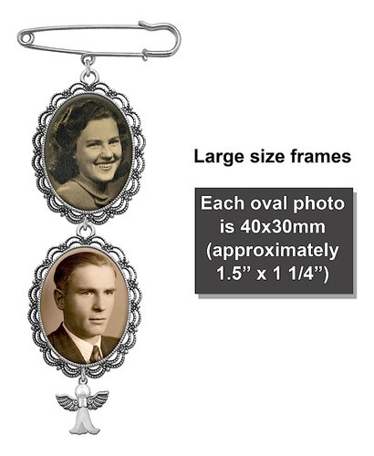 Ramo De Boda Angel Photo Charm Cascading Double Frame For Br 1