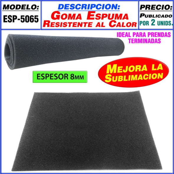 Goma Espuma Esponja Para Mejor Sublimacion Con Estampadora 1