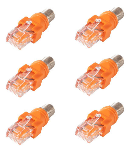 Adaptador Convertidor De Rf A Rj45 F Hembra A Rj45 Macho Ada 0