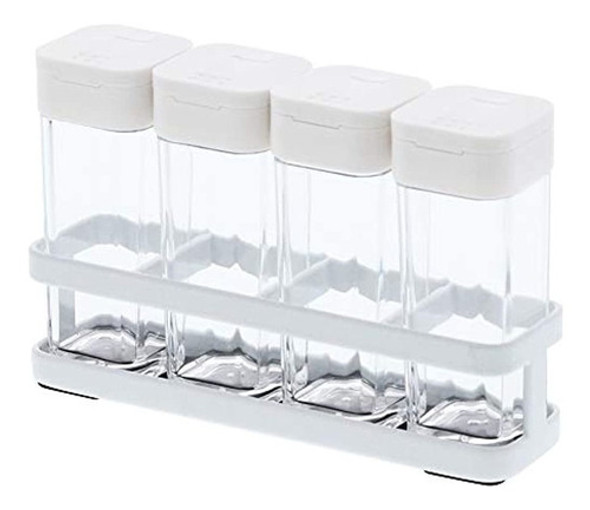 Yamazaki Home Spice Jars And Rack Organizer Juego De 4 Conte 0
