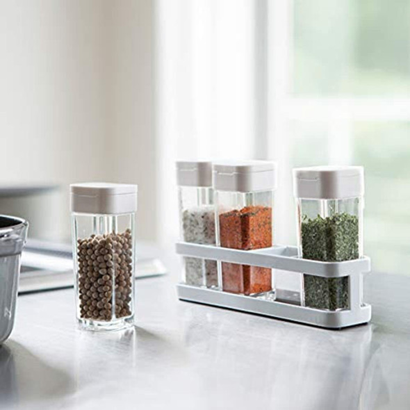 Yamazaki Home Spice Jars And Rack Organizer Juego De 4 Conte 1