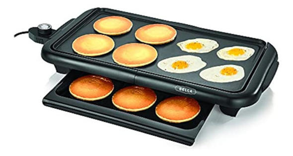 Plancha Eléctrica Bella Con Bandeja Para Calentar, Haga 8 Pa 0