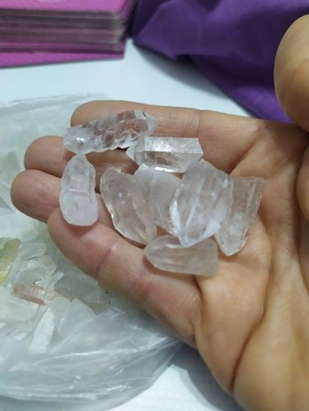 10 Diez Cuarzos Cristal  De 2,5cms En Punta ,10 ( Diez) 0