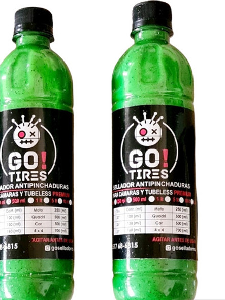 Antipinchaduras Go Tires Premium 18 Onzas/ 500ml 0 Antipinchaduras Go Tires Premium 18 Onzas/ 500ml 0