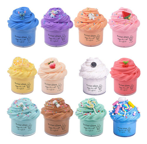 Kit De Slime De 12 Piezas Con Charms Y Aromas Variados Para 0