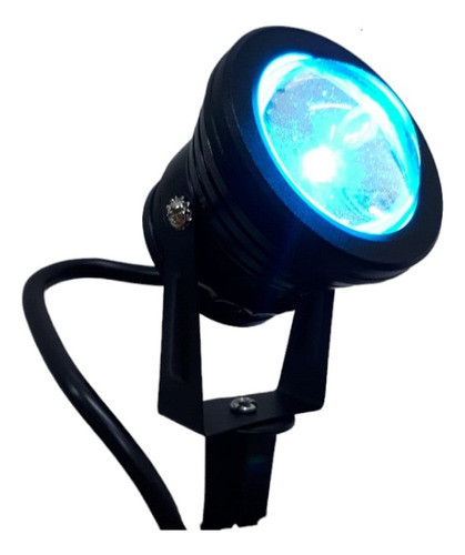 Luminaria Jardin Estaca Jabalina 7w Led Luz Azul 220v Ip65 0