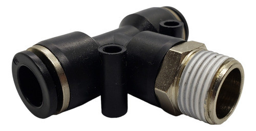 Conector Rápido Neumático Tee Rosca 1/4 Bspt Diam Tubo 10 Mm 1