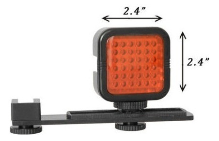 Luz Recargable Roja Ir 36 Led Infrarrojos Visión Nocturna + 1
