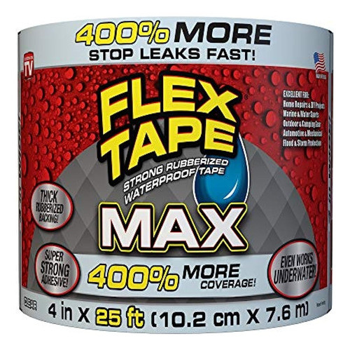 Cinta Flexible Max - Transparente 4 In X 25 Pies 0