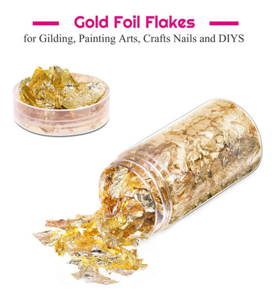 Hojuelas De Oro De 10 Gramos Para Uñas Y Manualidades 1