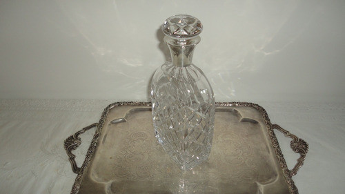 Fino Botellon Whisky Antiguo Cristal Virola Plata 900 Miralo 1