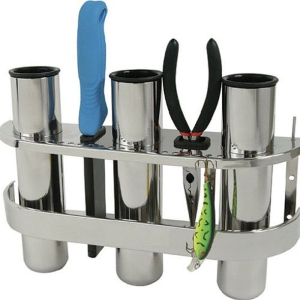 3 Tubo De Acero Inoxidable Pesca Outrigger Soporte Frente Ba 0