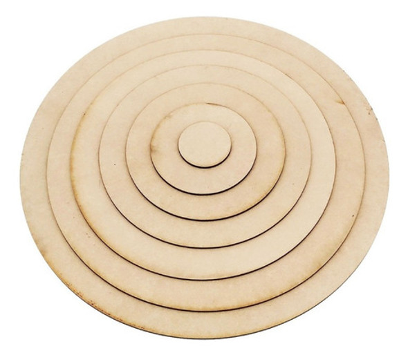 Circulos En Fibrofacil 30 Cm En 3mm Corte Laser X12 Unid. 1