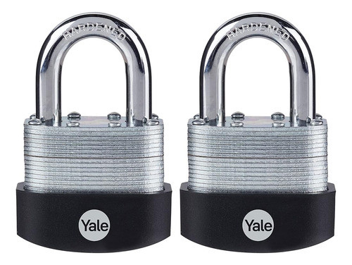 Yale 2 Pack 2-3/16  Candado Laminado De Ancho Con Grillete D 0