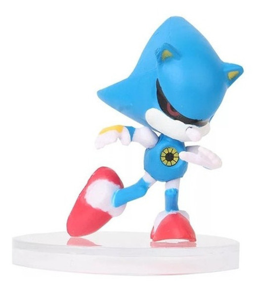 Sonic Mini Figura Peluche Personaje Con Base Por Unidad 0