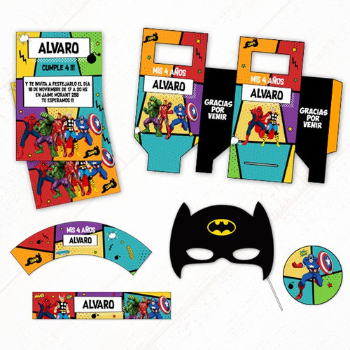 Superheroes #2 + Props De Regalo ** Editable ** 0