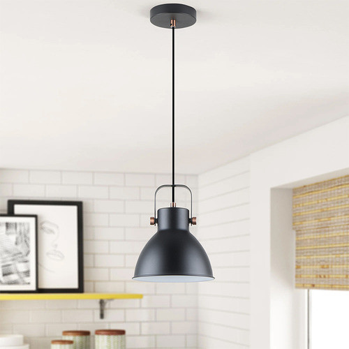 Colgante Vintage Campana Metal Negro 1xe27 Ø20cm 1