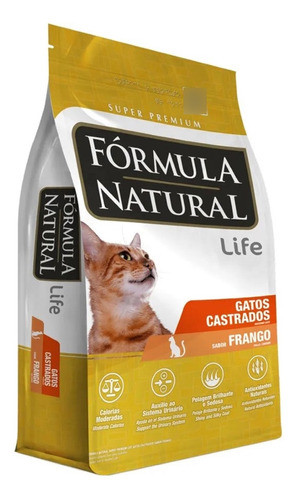 Ração Fórmula Natural Life Gatos Castrados Sabor Frango 7 Kg 0