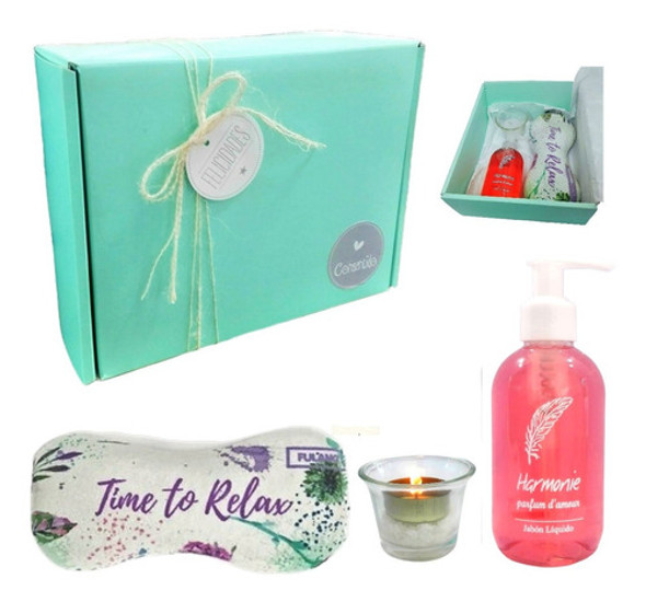 Kit Aroma Caja Gift Box Empresarial Rosas Set Relax Spa N64 0