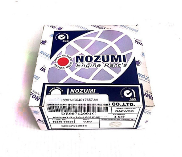 Juego De Aros Isuzu Chevrolet Luv 2.3  Nafta +0.50mm  Nozumi 0