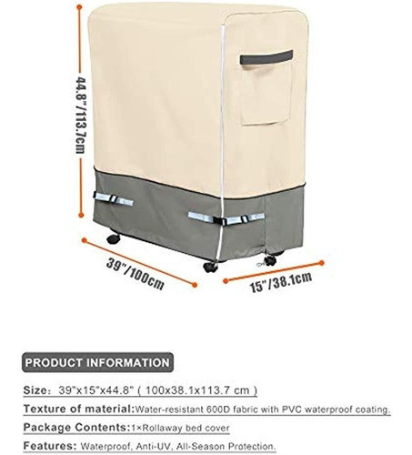 Funda Para Cama Plegable Aaaspark, Impermeable, Transpirable 1