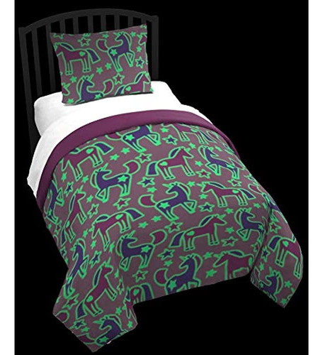 Jay Franco Trend Collector Unicorn Glow In The Dark Twin Jue 1